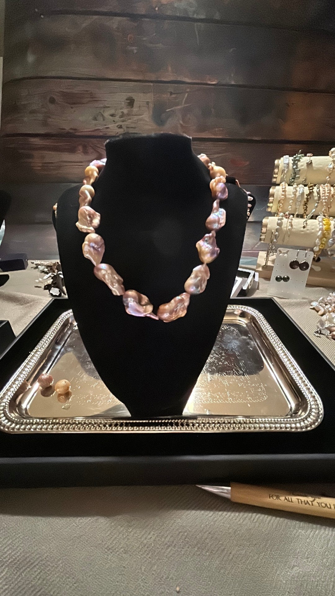 Purple baroque necklace