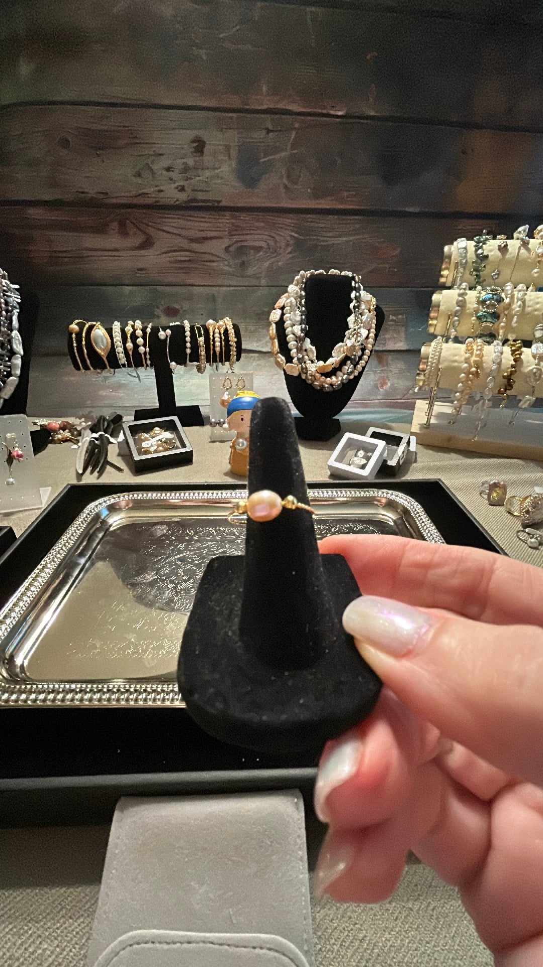 Baby pearl ring