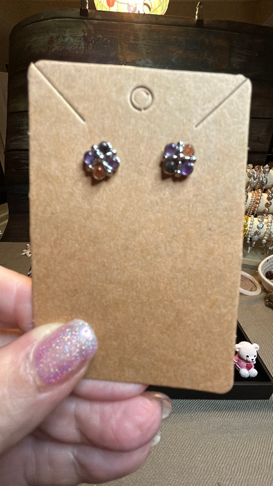 Multi gemstone earrings