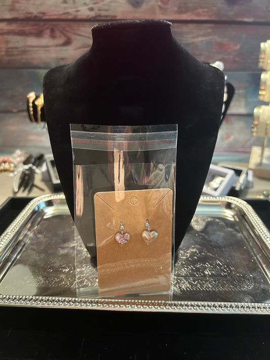 Heart shaped Baroque earrings