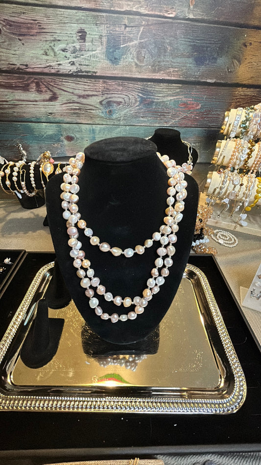 Longer than you can believe freshwater pearl necklace