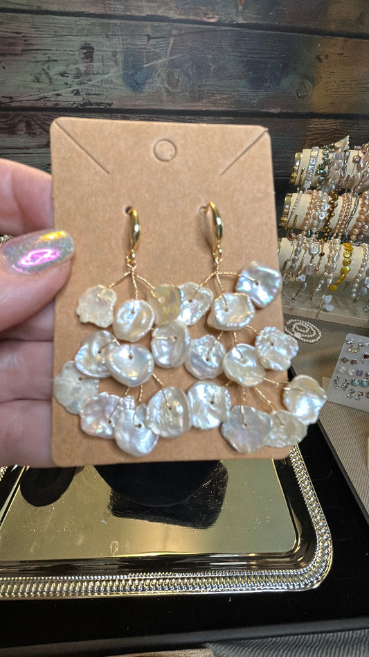Gorgeous petal baroque earrings