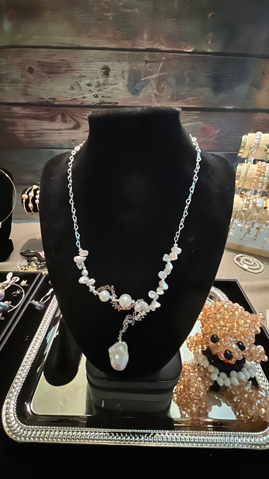 Mixed baroque & freshwater pearl necklace