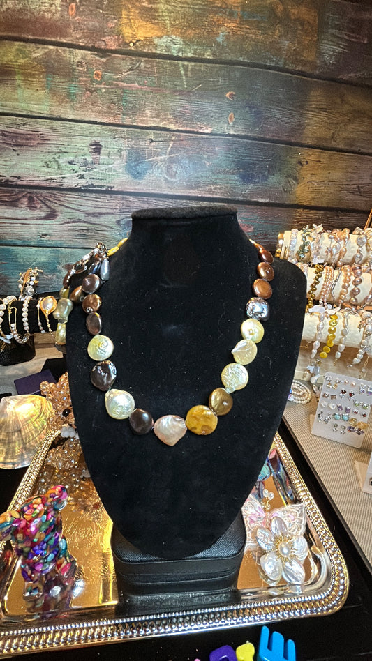 Multicolor baroque necklace & bracelet set